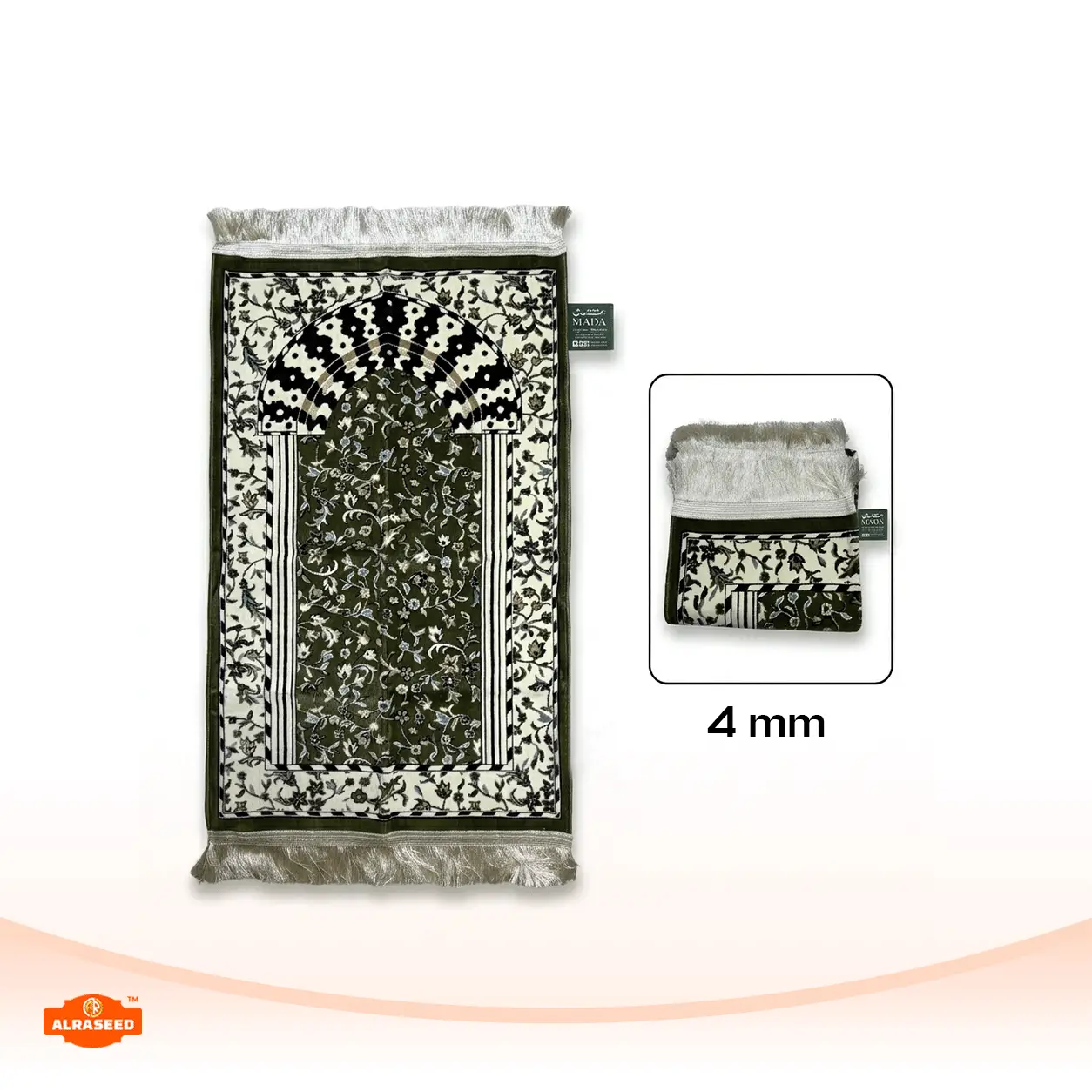 Mada brand Floral Olive Green prayer mat 02