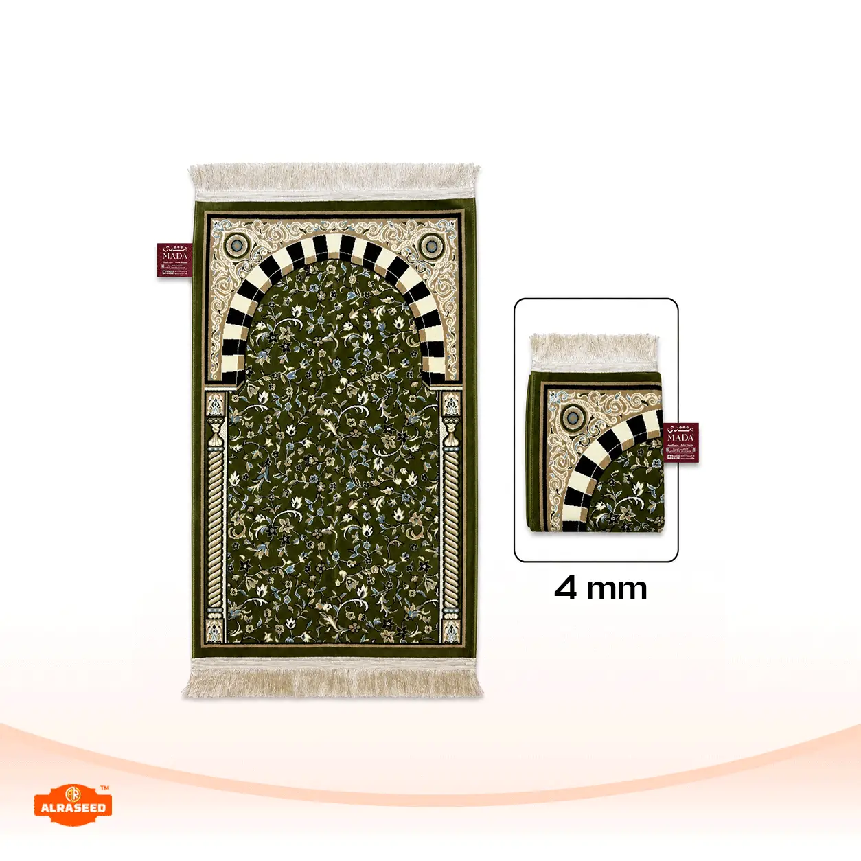 Mada Olive Green Arch Prayer Mat